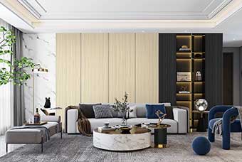 临猗轻奢风格-客厅